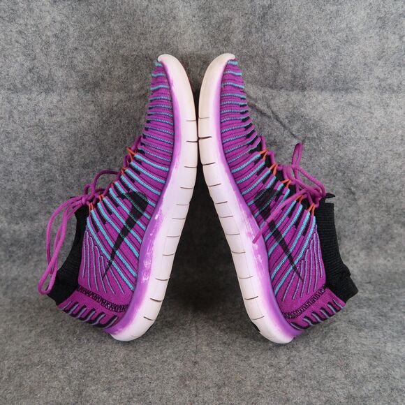 Nike Shoes Womens 7 Athletic Trainer Free RN Flyknit Running Active Sport Purple - Picture 9 of 13